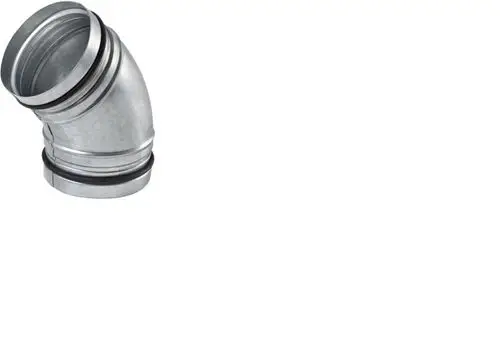 STIEBEL ELTRON Bogen LWF B 200 - 45, 206547.
Metallrohrbogen mit schwarzen Gummidichtungen an beiden Enden.